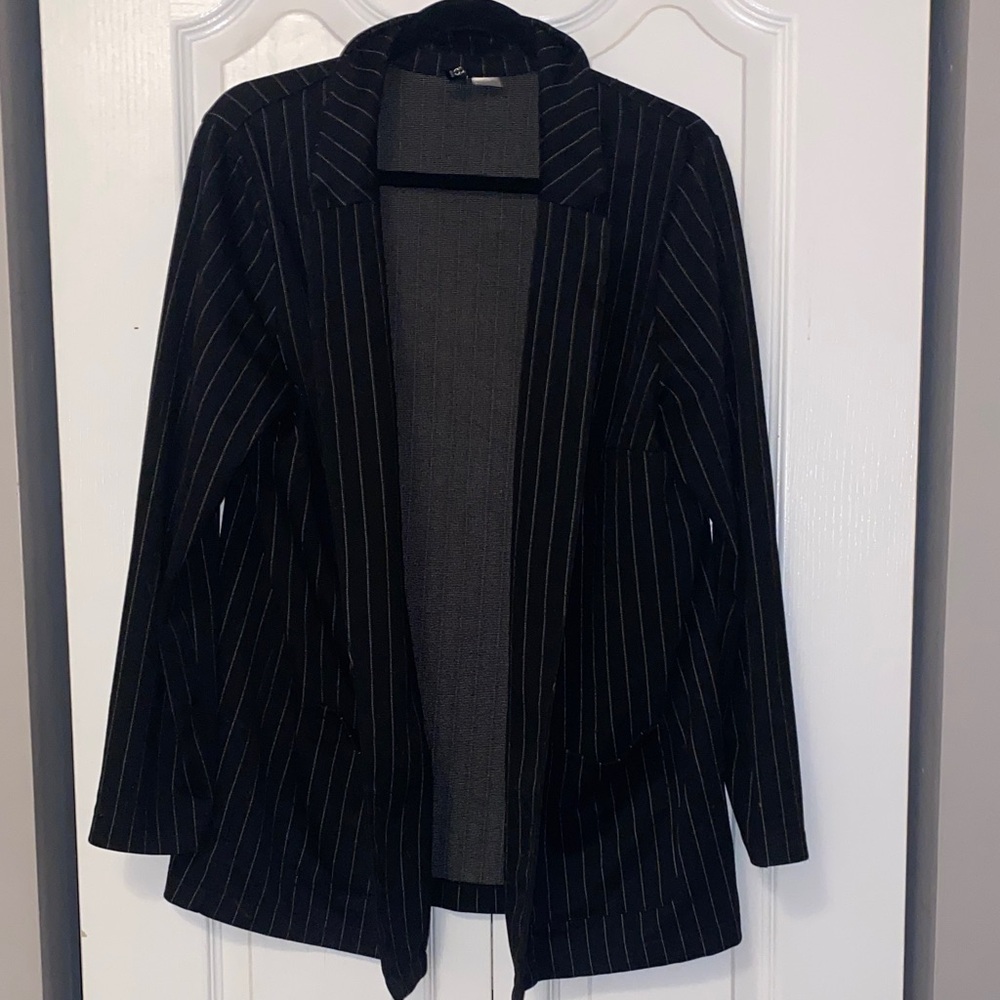Divided Black Pinstripe Blazer